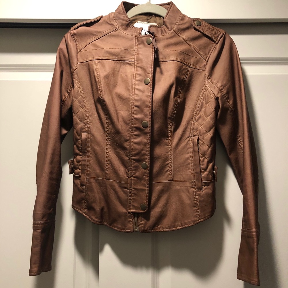 HEI HEI Anthropologie vegan leather jacket
